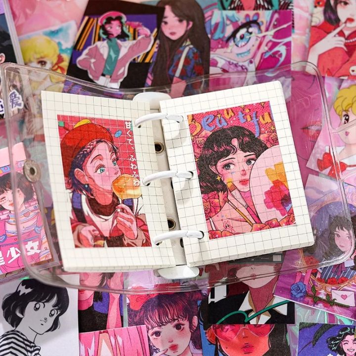 50sheets%20Retro%20Japanese%20Kawaii%20Girl%20Stickers%20DIY%20Scrapbook%20Mobile%20Phone%20Case%20Tablet%20Stationery%20Stationary%20Decorative%20Stickers%20-%20Image%202