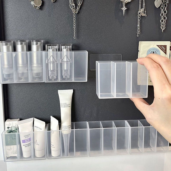 Punching%20Free%20Wall%20Mounted%203Grids%20Storage%20Box%20Eyebrow%20Clip%20Scissors%20Eyebrow%20Pencil%20Brush%20Lipstick%20Small%20Items%20Organizer%20Storage%20Yao%20Store%20-%20Image%202