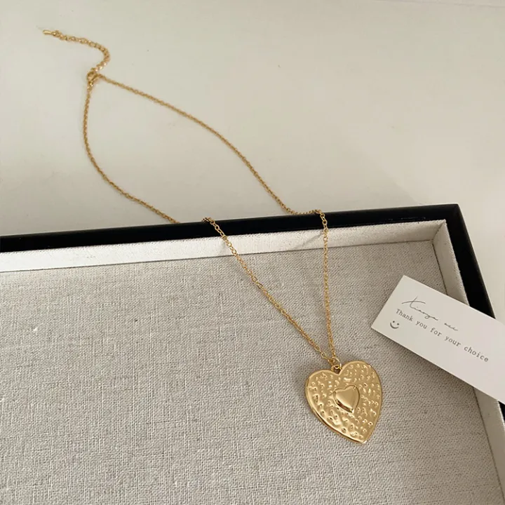 Fever's%20same%20high-end%20metal%20love%20necklace%20for%20women,%20retro%20personality,%20simple%20and%20versatile%20temperament%20neck%20chain,%20clavicle%20chain%20-%20Image%203