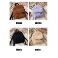 【In-Stock】 Fashion Small Corduroy Mini Backpack Student Bookbags Traveling Backpacks Solid Color.