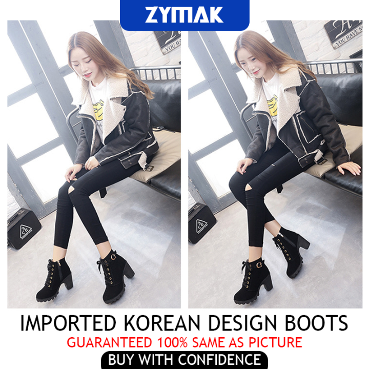 Women%20Boots%20Shoes%20With%20Heel%20WB-85%20Imported%20Korean%20Design%20PU%20Leather%20Ankle%20Boots%20Western%20Outfit%20Leg%20Toe%20Cover%20Fashionable%20Shoes%20For%20Girls%20And%20Ladies%20-%20Image%204