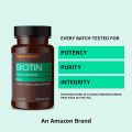 Amazon Elements Vegan Biotin 5000 mcg - Hair Skin Nails130 Capsules. 
