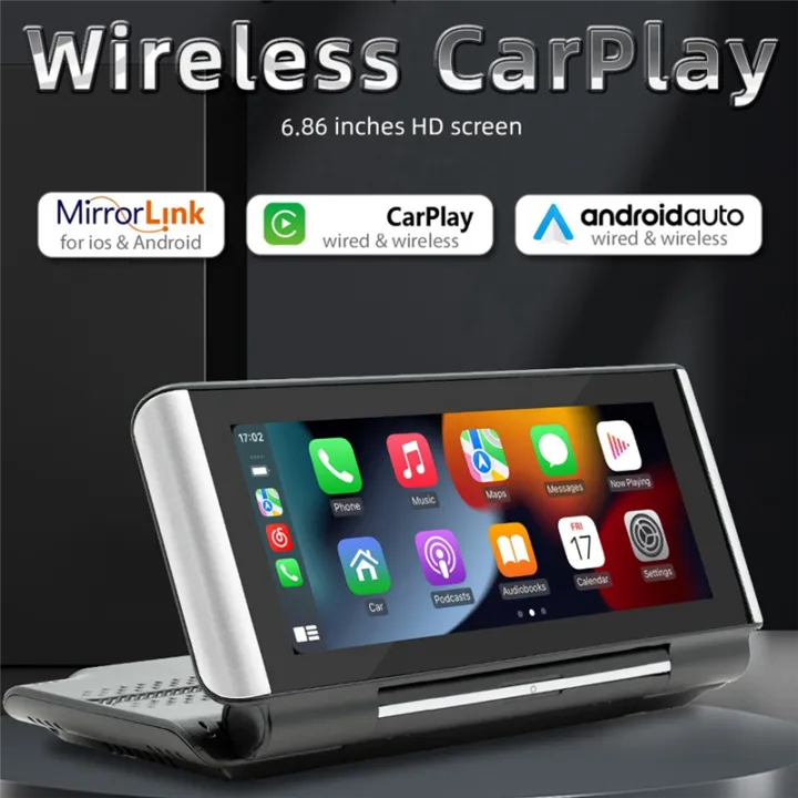 6.86Inch%20Car%20Portable%20Adjustable%20Flip%20Screen%20Car%20Wireless%20CarPlay%20Android%20Auto%20Touch%20Navigation%20Screen%20Durable%20Easy%20Install%20Easy%20to%20Use%20-%20Image%205