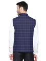 Printed white and blue Koti for men print brand | Nehru jacket for men | Waist coat and vest for men blue and white check. 