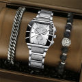 New TEMU Men's Steel Strap Watch Business Men's Watch Casual Student Watch Suit One Piece.