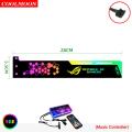 Coolmoon RGB LED Light Graphics Card Brket 25cm/28cm 5V Small 4PIN GPU Suprt VGA Holder for Computer Chassis PC -ROG28CM w Music. 