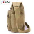 Men's Canvas Shoulder Bag Korean Style Large-Capacity Crossbody Bag Outdoor Leisure Travel Backpack Washable Backpack.