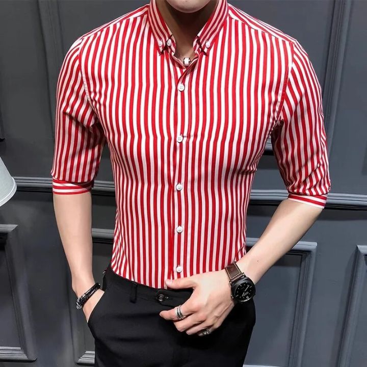 2023%20New%20Shirts%20for%20Men%20Clothing%20Korean%20Slim%20Fit%20Half%20Sleeve%20Shirt%20Mens%20Casual%20Plus%20Size%20Business%20Formal%20Wear%20Chemise%20Homme%205XL%20-%20Image%202