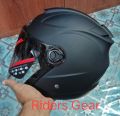 Yohe Matt Black Halfface Helmet For Riding Bike 882-B. 