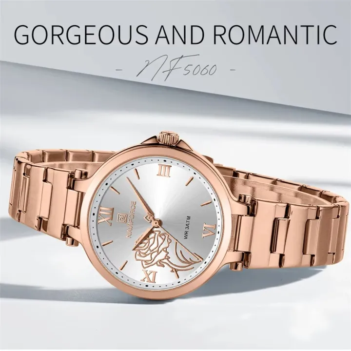 NAVIFORCE%205060%20New%20Women%20Watch%20Quartz%20Waterproof%20Top%20Luxury%20Brand%20Lady%20Wristwatch%20Steel%20Bracelet%20Original%20Female%20Girl%20Clock%20-%20Image%204