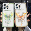 Jizetin for Vivo Y02 Y02A Y02T Back Cover Crystal Transparent Diamond Butterfly Soft Full Camera Cover Protection Phone Cases. 