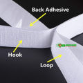 1M x 3cm Self Adhesive Hook And Loop Velcro Tape Double Sided Sticky Back Velcro Strip (White). 