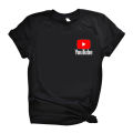 YouTube Black Cotton Short Sleeves T-Shirt for Men YouTube Logo - Classic YouTube Design - Easy to Use And Maintain - Stylish Black T-shirt.