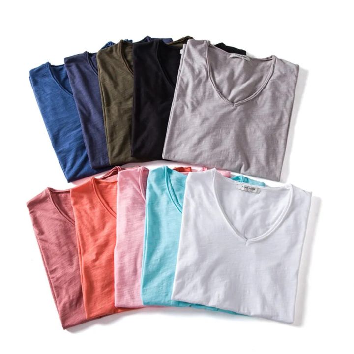 AIOPESON%20100%25%20Cotton%20Men%20T-shirt%20V-neck%20Fashion%20Design%20Slim%20Fit%20Soild%20T-shirts%20Male%20Tops%20Tees%20Short%20Sleeve%20T%20Shirt%20For%20Men%20-%20Image%203