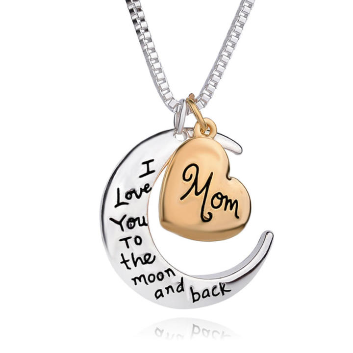 Jewelry I Love You To The Moon Back Letter Mom Necklaces for - Main Image