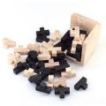 Creative 3D Wooden Cube Puzzle Ming Luban Interlocking Educational Toys For Children Kids Brain Teaser Early Learning Toy Gift. 