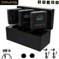 Wireless Lavalier Microphone 7RYMS iRay DW30 2.4G Lapel Mic With Charging Box For Dslr Camera Phone, Support On-board Recording.