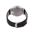 Black Leather Analog Watch New.