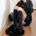 Knee socks women's clothing women's fashion real thigh high socks women's stockings autumn and winter warm knitted cotton stockings women. 