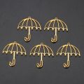 5Pcs Gold Umbrella Resin Frame Open Bezels Setting Blank Pendant Jewelry Making. 