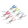 Single Hole Puncher Versatile Paper Puncher Rubber Wrapped Handle Colorful Easy To Use 7Pcs with Debris Storage Device for Label Clothing Ticket Scrapbook. 