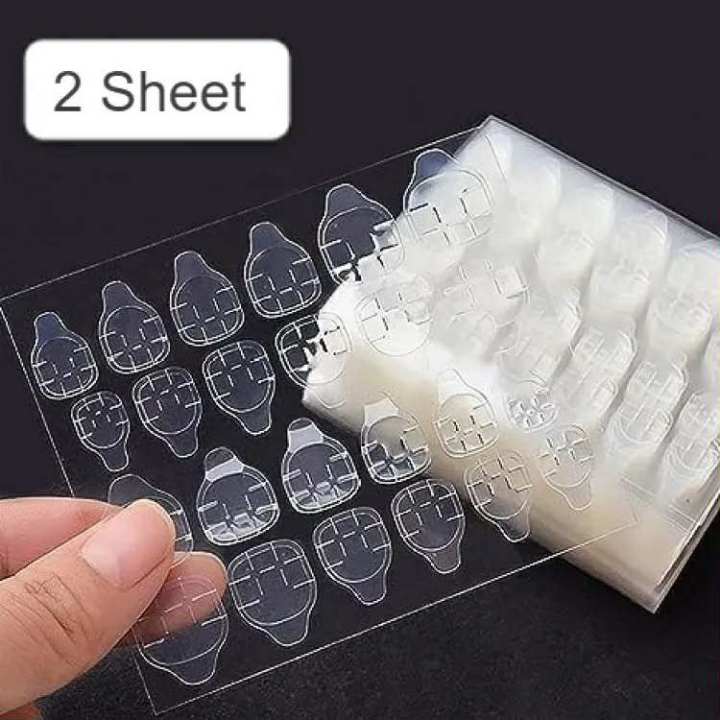 24 pcs Nail Glue Stickers 1 Sheets (Next lavel cosmic)