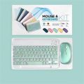 Wireless Keyboard and Mouse Set: Compact Bluetooth Keyboard (Rechargeable) with Matching Mouse. English Ergonomic Design for a Comfortable Experience on iPad, Tablets, Phones, Laptop, Android, iOS, and Windows.