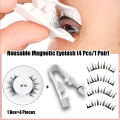 Magnetic Eyelashes Curler Long Thick 3D Magnetic Lashes Reusable Magnetic False EyelashesTweezer Set Natural Looking W/ Eyeliner.