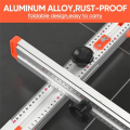 1 Piece 2-In-1 Drilling Positioning Ruler, T Square Ruler Woodworking Ruler, Aluminum Alloy Cabinet Hardware Jig Tool,Multi Angle Measuring Ruler. 