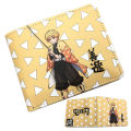 Anime Rengoku Kyoujurou Kochou Shinobu Tomioka Giyuu Wallet Student Mens Pu Purse Short Wallets. 