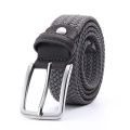 Green Longer Elastic Belts For Men Woven Braided Fabric Comfort Stretch Casual Belts 1-3/8 Wide Hot Metal Stretch 160 cm Belt. 