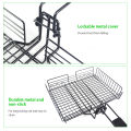 Grilling Nonstick Grilling Basket with Lid Durable Metal Barbecue Basket with Foldable Removeable Wooden Handle BBQ Barbecue Tool for Fish Vegetable Steak Meat Shrimp.