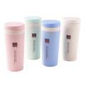 JUNZHEN Eco-friendly Wheat Straw Environmental Coffee Cup Insulated Leak-proof Thermos Bottle Thermal Mug Tea Water Bottle Travel Mug. 