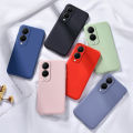 Olige For VIVO Y28 Liquid Silicone Macaron Candy Color TPU Falling and shockproof Soft Phone Case Shell Protector Back Cover.