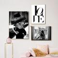 Modern Fashion Aesthetic Wall Art Black and White Paris Woman Quotes HD Canvas Poster Prints Home Bedroom Living Room Decor.