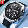 Olevs 9911 TPU Silicone Chronograph Wrist Watch For Men.