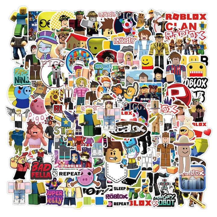 100Pcs/Pack Roblox Game Anime Figure Luggage Cup Notebook Waterproof Stickers