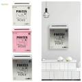 Drop Box Letter Box Opinion Box Metal Postbox Tin Mailbox Retro Newspaper Holder Box for Porch.