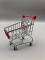 Mini Shopping Cart Trolley Supermarket Basket Toy for Desktop Decoration Showpiece. 