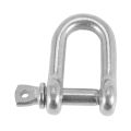 304 Stainless Steel Screw Pin D Style Chain Dee Shackle 4mm for Rigg M4 Pack Of 2. 