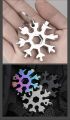6Pcs 18 in 1 Snowflake Multi Tool Portable Stainless Steel Wrench Bottle Opener Pocket Snowflake Keychain Tool. 