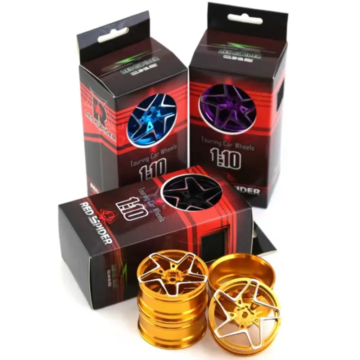 4Pcs%201/10%20On-Road%20Drift%20Car%2052MM%20Aluminum%20Alloy%20Metal%20Wheel%20Hub%201.9Inch%20Climb%20Car%20Wheel%20Rim%20for%20HSP%20Tamiya%20HPI%20Replacement%20Accessories%20Black%20-%20Image%204