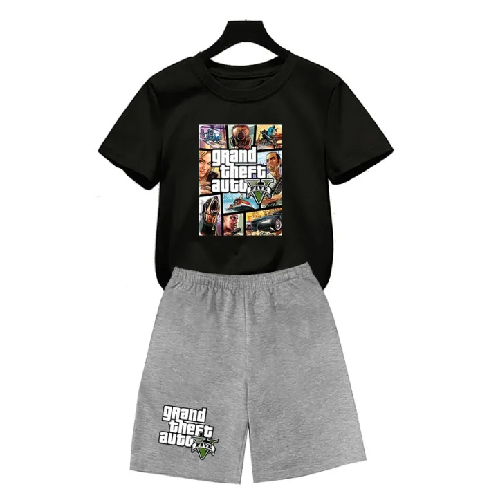 Grand%20Theft%20Auto%20Gta%20T%20Shirt%20kid%20Street%20Gta%205%20T%20Shirt%20boys%20and%20girls%20Tshirts%20children's%20clothing%20girl%20clothing%20Oversized%20t-shirt%20-%20Image%202