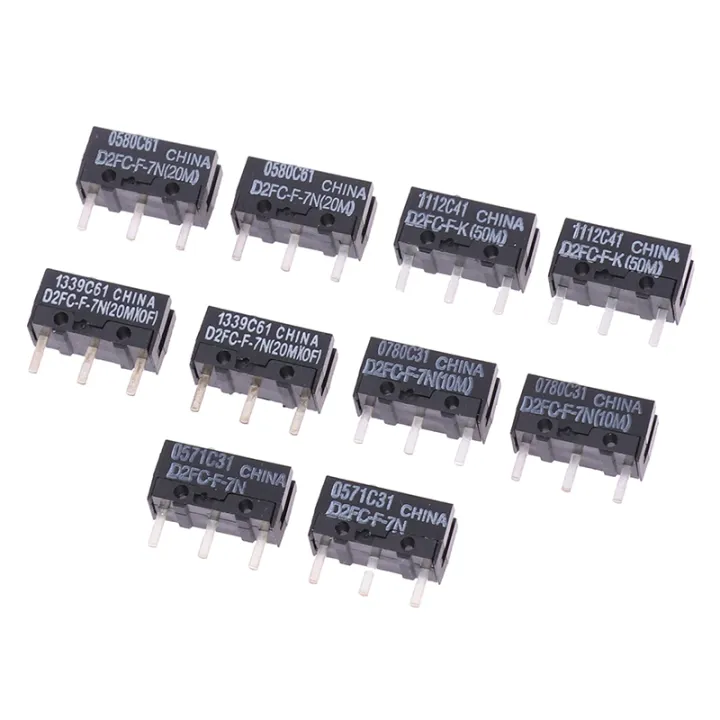 2Pcs Mouse Micro Switch D2FC-F-7N 10M 20M of D2FC-F-K(50M) -RZ D2F D2F-01 D2F-01F D2F-L D2F-01L D2F-FL D2F-F-3-7 jingu