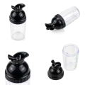 Easy Grips Salad Dressing Shaker Dispenser Leakproof Container Bottle Universal Sauces Mixer with Scales Kitchen GadgetA 5.5x17cm.
