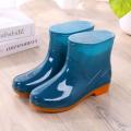 Short Tube Rain Boots Rain Boots Women's Summer Short Lightweight Work Rubber Boots Wear-Resistant Low Tube Kitchen Non-Slip Glue Shoe Cover Shoes. 