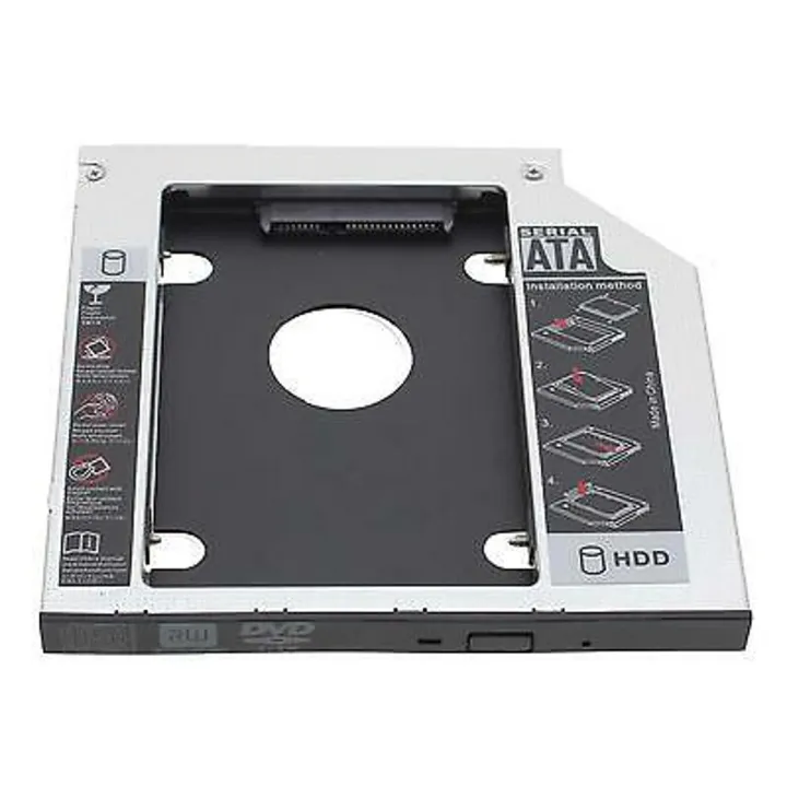 9.5mm SATA 2nd HDD SSD Hard Drive Caddy Universal Laptop CD DVD-ROM