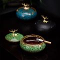 Nordic living room decoration fawn ashtray ornaments creative ideas with cover home personality trend office ashtray glass.