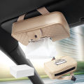 SL Car Tissue Holder PU Leather Backseat Tissue Case With Adjustable Strap Wipes Dispenser Interior Parts. 