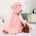 Children's bath towels, coral velvet, soft absorbents, children's hooded capes, cute cartoon baby hoodies, bathrobes and capes. 